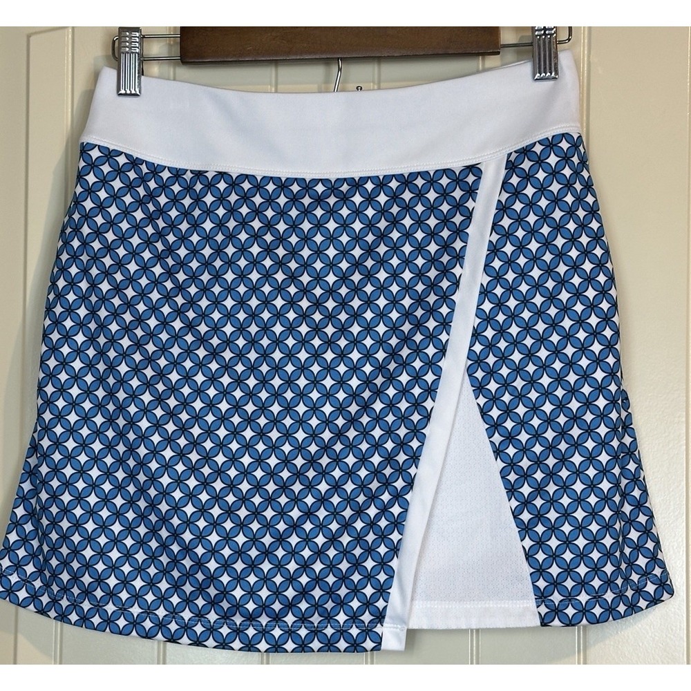 Callaway Golf Skort Skirt Women's small Blue Geometric Opti Dry pockets stretch
